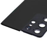 Replacement Back Cover Glass With Camera Lens Compatible with Samsung Galaxy S21 Ultra (No Logo) (Aftermarket Plus) (Phantom Black)
