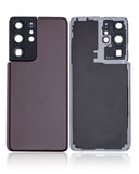 Replacement Back Cover Glass With Camera Lens Compatible with Samsung Galaxy S21 Ultra (No Logo) (Aftermarket Plus) (Phantom Brown)