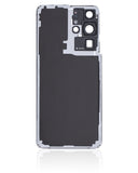 Replacement Back Cover Glass With Camera Lens Compatible with Samsung Galaxy S21 Ultra (No Logo) (Aftermarket Plus) (Phantom Titanium)