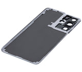 Replacement Back Cover Glass With Camera Lens Compatible with Samsung Galaxy S21 Ultra (No Logo) (Aftermarket Plus) (Phantom Titanium)