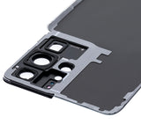 Replacement Back Cover Glass With Camera Lens Compatible with Samsung Galaxy S21 Ultra (No Logo) (Aftermarket Plus) (Phantom Titanium)
