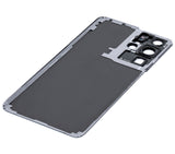 Replacement Back Cover Glass With Camera Lens Compatible with Samsung Galaxy S21 Ultra (No Logo) (Aftermarket Plus) (Phantom Navy)