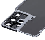 Replacement Back Cover Glass With Camera Lens Compatible with Samsung Galaxy S21 Ultra (No Logo) (Aftermarket Plus) (Phantom Navy)