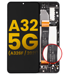 Replacement LCD Assembly With Frame Compatible with Samsung Galaxy A32 5G (A326F/B/M / 2021) (International Dual Sim Model) (Service Pack) (Awesome Black)