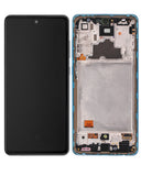 Replacement OLED Assembly With Frame Compatible with Samsung A72 (A725 / 2021) (Service Pack) (Awesome Blue)