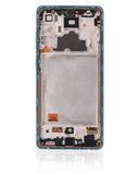 Replacement OLED Assembly With Frame Compatible with Samsung A72 (A725 / 2021) (Service Pack) (Awesome Blue)