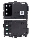 Replacement Back Camera Lens With Cover Bezel Ring Compatible with Samsung Galaxy A02S (A025 / 2020) (G Version) (Black)