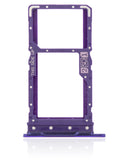 Replacement Dual Sim Card Tray Compatible with Motorola Moto G9 Power (XT2091 / 2020) (Electric Violet)