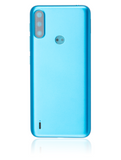 Replacement Back cover Glass Compatible with Motorola Moto E7 Power (XT2097-6 / 2021) (Tahiti Blue)