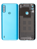 Replacement Back cover Glass Compatible with Motorola Moto E7 Power (XT2097-6 / 2021) (Tahiti Blue)