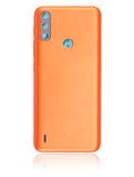 Replacement Back cover Glass Compatible with Motorola Moto E7 Power (XT2097-6 / 2021) (Coral Red)