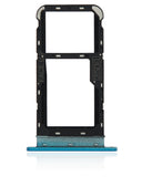 Replacement Dual Sim Card Tray Compatible with Motorola Moto E7 Power (XT2097-6 / 2021) (Tahiti Blue)
