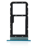 Replacement Dual Sim Card Tray Compatible with Motorola Moto E7 Power (XT2097-6 / 2021) (Tahiti Blue)