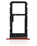 Replacement Dual Sim Card Tray Compatible with Motorola Moto E7 Power (XT2097-6 / 2021) (Coral Red)