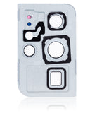Replacement Back Camera Lens With Cover Bezel Ring Compatible with Samsung Galaxy S21 Ultra (Phantom Silver)