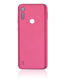 Replacement Back cover Glass Compatible with Motorola Moto E6i (XT2053-5 / 2021) (Pink)