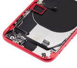 Replacement Back Housing W/ Small Components Pre-Installed Compatible with Apple iPhone SE (2020) (No Logo) (Aftermarket Plus) (Red)