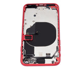Replacement Back Housing W/ Small Components Pre-Installed Compatible with Apple iPhone SE (2020) (No Logo) (Aftermarket Plus) (Red)