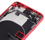 Replacement Back Housing W/ Small Components Pre-Installed Compatible with Apple iPhone SE (2020) (No Logo) (Aftermarket Plus) (Red)