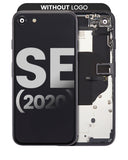 Replacement Back Housing W/ Small Components Pre-Installed Compatible with Apple iPhone SE (2020) (No Logo) (Aftermarket Plus) (Black)