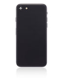 Replacement Back Housing W/ Small Components Pre-Installed Compatible with Apple iPhone SE (2020) (No Logo) (Aftermarket Plus) (Black)