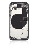 Replacement Back Housing W/ Small Components Pre-Installed Compatible with Apple iPhone SE (2020) (No Logo) (Aftermarket Plus) (Black)
