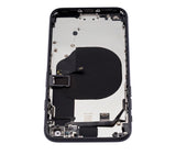 Replacement Back Housing W/ Small Components Pre-Installed Compatible with Apple iPhone SE (2020) (No Logo) (Aftermarket Plus) (Black)