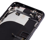 Replacement Back Housing W/ Small Components Pre-Installed Compatible with Apple iPhone SE (2020) (No Logo) (Aftermarket Plus) (Black)