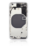 Replacement Back Housing W/ Small Components Pre-Installed Compatible with Apple iPhone SE (2020) (No Logo) (Aftermarket Plus) (White)