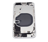Replacement Back Housing W/ Small Components Pre-Installed Compatible with Apple iPhone SE (2020) (No Logo) (Aftermarket Plus) (White)