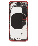 Replacement Back Housing W/ Small Components Pre-Installed Compatible with Apple iPhone 8 (Used OEM Pull: Grade A) (Red)