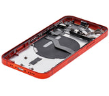 Replacement Back Housing W/ Small Parts Compatible with Apple iPhone 12 Mini (US Version) (Used OEM Pull: Grade C) (Red)