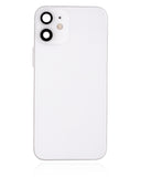 Replacement Back Housing W/ Small Parts Compatible with Apple iPhone 12 Mini (US Version) (Used OEM Pull: Grade A) (White)