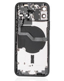 Replacement Back Housing W/ Small Parts Compatible with Apple iPhone 12 (US Version) (Used OEM Pull: Grade B) (Black)