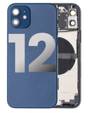 Replacement Back Housing W/ Small Parts Compatible with Apple iPhone 12 (US Version) (Used OEM Pull: Grade A) (Blue)