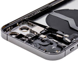 Replacement Back Housing W/ Small Parts Compatible with Apple iPhone 12 Pro (US Version) (Used OEM Pull: Grade C) (Graphite)