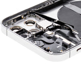 Replacement Back Housing W/ Small Parts Compatible with Apple iPhone 12 Pro (EU / Global Version) (Used OEM Pull: Grade A) (Silver)