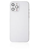 Replacement Back Housing W/ Small Parts Compatible with Apple iPhone 12 Pro (US Version) (Used OEM Pull: Grade B) (Silver)