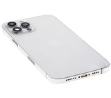 Replacement Back Housing W/ Small Parts Compatible with Apple iPhone 12 Pro (US Version) (Used OEM Pull: Grade B) (Silver)