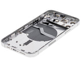 Replacement Back Housing W/ Small Parts Compatible with Apple iPhone 12 Pro (EU / Global Version) (Used OEM Pull: Grade A) (Silver)