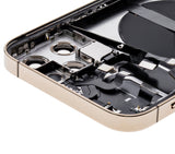 Replacement Back Housing W/ Small Parts Compatible with Apple iPhone 12 Pro (US Version) (Used OEM Pull: Grade C) (Gold)