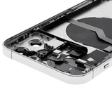 Replacement Back Housing W/ Small Parts Compatible with Apple iPhone 12 Pro Max (US Version) (Used OEM Pull: Grade A) (Silver)