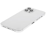 Replacement Back Housing W/ Small Parts Compatible with Apple iPhone 12 Pro Max (US Version) (Used OEM Pull: Grade A) (Silver)