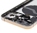 Replacement Back Housing W/ Small Parts Compatible with Apple iPhone 12 Pro Max (US Version) (Used OEM Pull: Grade B) (Gold)