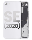 Replacement Back Housing W/ Small Components Pre-Installed Compatible with Apple iPhone SE (2020) (Used OEM Pull: Grade C) (White)