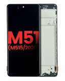 Replacement OLED Assembly With Frame Compatible with Samsung Galaxy M51 (M515 / 2020) (Aftermarket Plus) (Celestial Black)