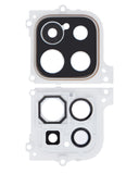 Replacement Back Camera Lens With Bracket Compatible with Samsung Galaxy A22 5G (A226 / 2021) (White)
