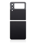 Replacement Top &amp; Bottom Back Cover Glass With Camera Lens Compatible with Samsung Galaxy Z Flip 3 5G (Aftermarket Plus) (Phantom Black)