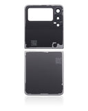Replacement Top &amp; Bottom Back Cover Glass With Camera Lens Compatible with Samsung Galaxy Z Flip 3 5G (Aftermarket Plus) (Phantom Black)
