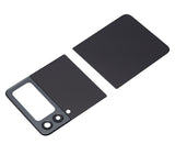 Replacement Top &amp; Bottom Back Cover Glass With Camera Lens Compatible with Samsung Galaxy Z Flip 3 5G (Aftermarket Plus) (Phantom Black)
